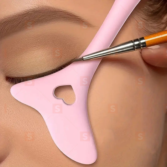 1 bucata. Șablon de creion de ochi din silicon Asistent de desen pentru machiaj Șablon de creion de ochi reutilizabil Asistent de desen pentru eyeliner rapid Accesorii pentru costume de baie Matrite