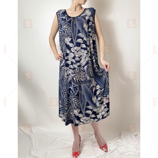 Rochie de dama din jerse cu maneca scurta, pana la genunchi, cu centura in talie