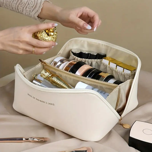 Geantă de cosmetice minimalistă cu fermoar, geantă ușoară de depozitare, geantă de toaletă de călătorie
