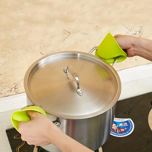 2 buc. Mănuși de cuptor și suporturi pentru oale din silicon pentru bucătărie Mici de bucătărie rezistente la temperaturi ridicate Mănuși de cauciuc pentru friteură