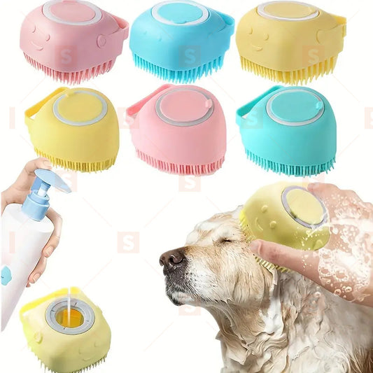 1 bucata. Perie de baie din silicon pentru pisici și câini de companie Moale de îngrijire a masajului de baie Perie de baie umplută cu prosop de baie lichid Accesorii pentru animale de companie Instrumente pentru câini și pisici