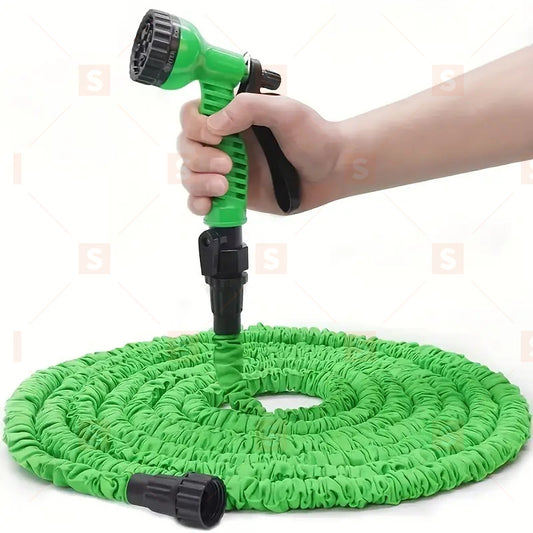 Furtun de grădină extensibil 10m / 15m / 30m Furtun de grădină flexibil Furtun de apă cu 7 moduri pentru conectarea duzelor de pulverizare Apa de grădină magică flexibilă