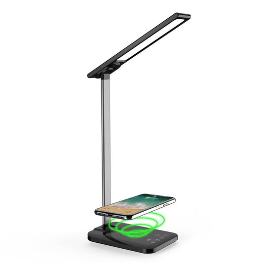LED настолна лампа, Димируема настолна лампа Лампа за четене с USB порт за зареждане, 5 режима на осветление, чувствителен контрол
