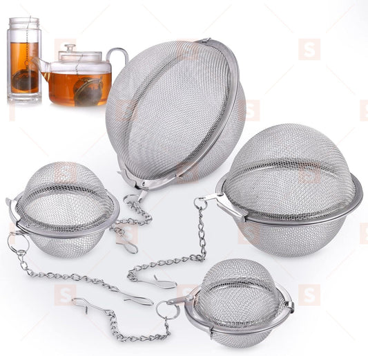 Infuzor de ceai pentru ceai liber, strecurătoare de ceai din oțel inoxidabil, strecurătoare de ceai, minge de ceai cu lanț, infuzor mare de ceai, minge de condimente, infuzor de ceai, pentru ceai liber și condimente