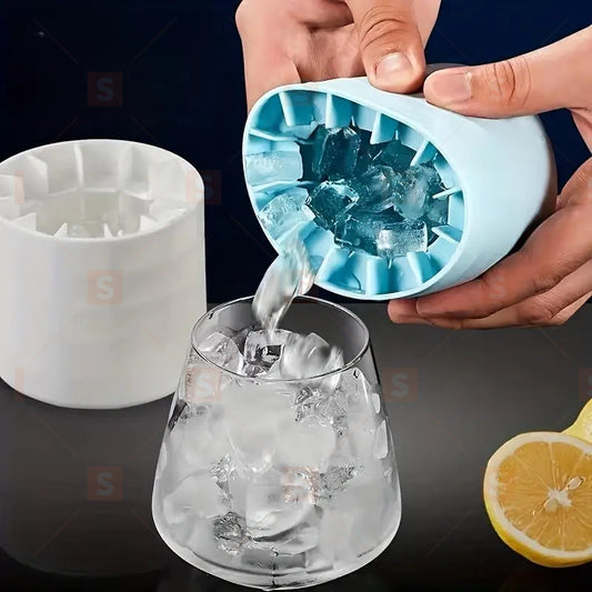 1 bucata. Creați cuburi de gheață în formă perfectă cu acest model din silicon ușor de eliberat - Conține până la 60 de cuburi.