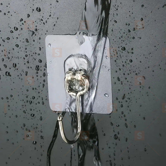Cârlige de perete, cârlige lipicioase rezistente, clare, reutilizabile, fără durere, fără perforare, impermeabile și rezistente la ulei, potrivite pentru baie, prosop, cană, lingură, deschizător de conserve, foarfece.