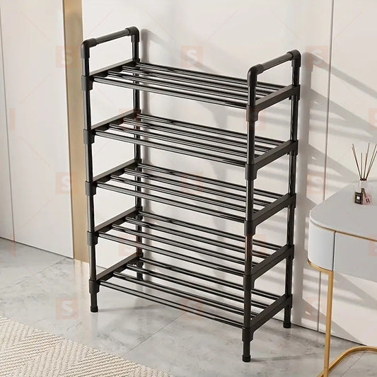 Suport pentru pantofi cu mai multe straturi, depozitare metal pentru pantofi, 12-15 perechi de pantofi stivuibil pentru hol, sufragerie, dormitor