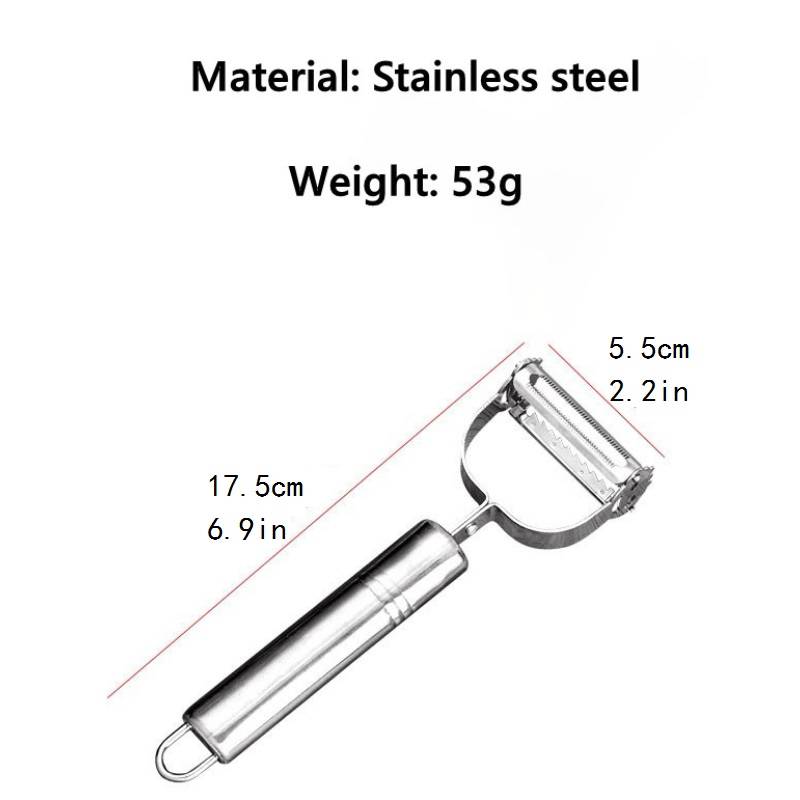 Картофобелачка/многофункционална белачка от неръждаема стомана, белачка за плодове и белачка за зеленчуци с функция Julienne