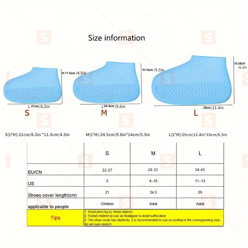 Защитни дъждобрани за дъжд на открито, водоустойчиво неплъзгащо се силиконово покритие за обувки, износоустойчиви еластични дъждобрани за защита на ботушите