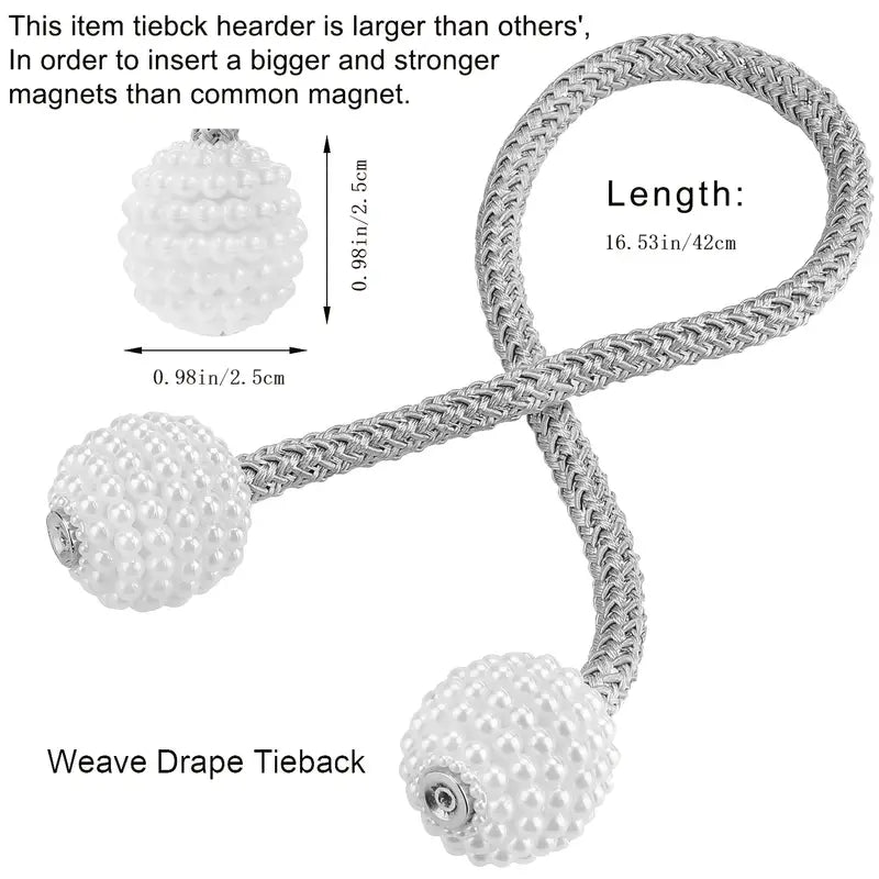 магнитни закачалки за завеси, държачи за прозорец, декоративни връзки, класически дизайн на връзка за дома, офиса, завеси за прозорец, дължина 42 см.