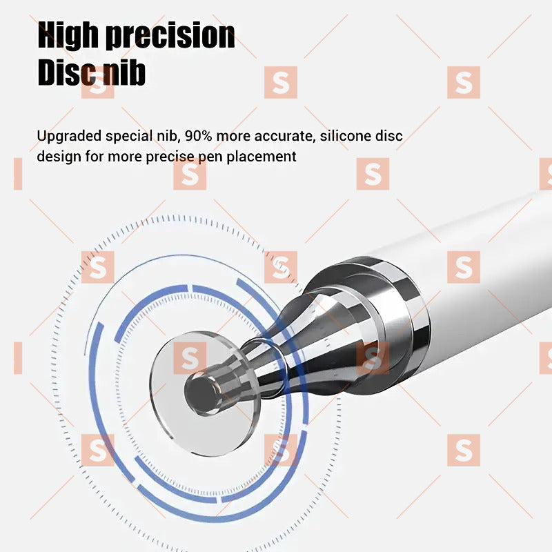 Стилус писалка за сензорни екрани, диск стилус писалка влакна стилус с магнитно прикрепена капачка, за IPhone/iPad Pro/Mini/Air/Android/Microsoft/Surface всички капацитивни сензорни екрани,