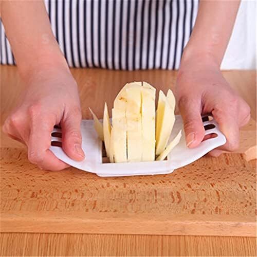 Нож за картофи от неръждаема стомана – уред за рязане на пържени картофи и зеленчуци, лесен за използване резач за картофи и зеленчуци.