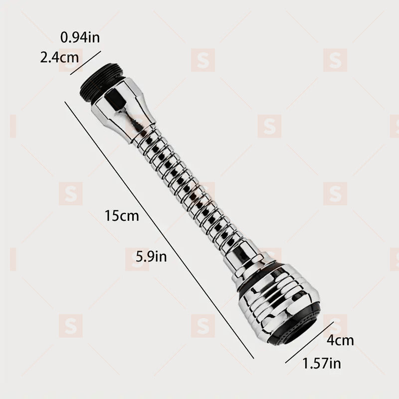 1 бр. Удължител за кухненски смесител, универсален въртящ се подходящ за басейн, универсален за умивалник за зеленчуци, външен конектор за повишаване на налягането в басейна