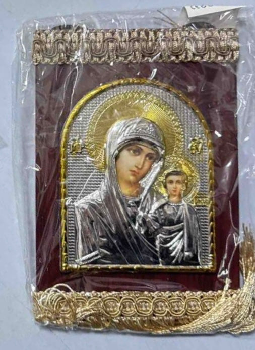 Статуетка на Светото семейство, католическа декоративна фигура от смола, религиозна скулптура на Рождество, подходяща за декорация на стена, лека и стилна висяща украса, идеална за рожден ден, кафене, сватба, подарък или декор за дома.