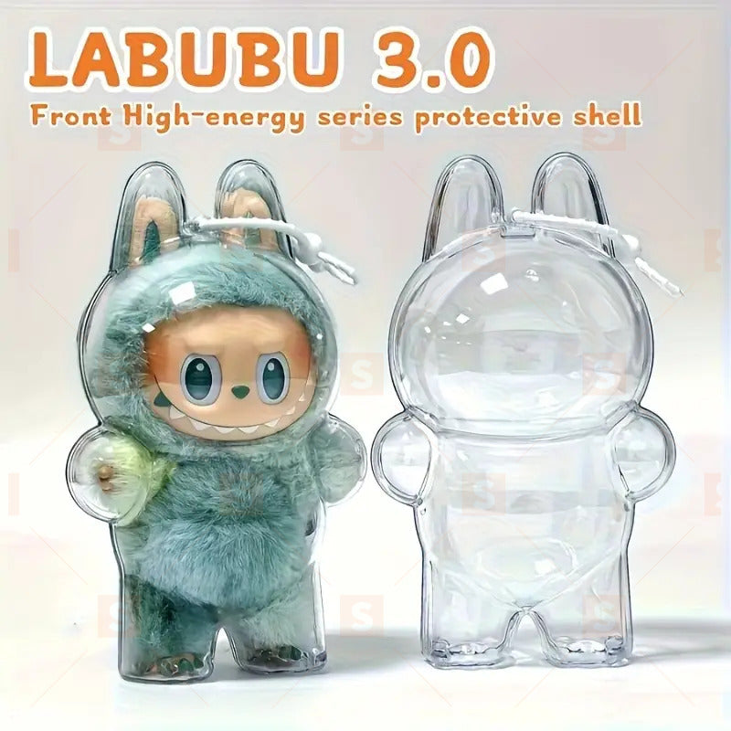 Кристална кутия за показване LABUBU 3.0 – Прозрачен вертикален дисплей за фигурки, издръжлив PMMA материал, кутия за съхранение и декорация