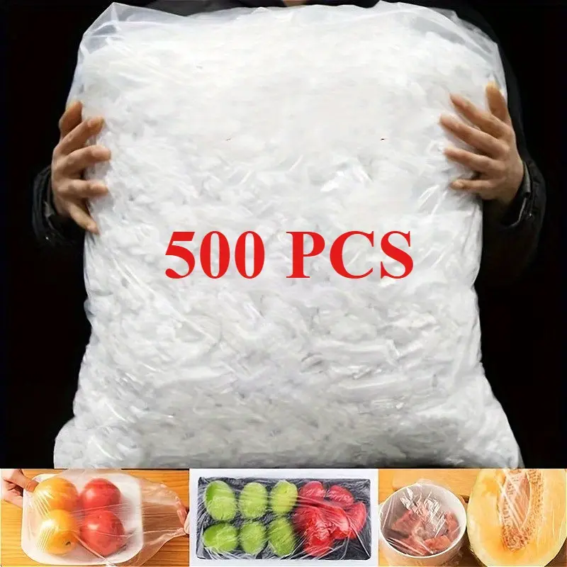 100 buc. / pungă Capace alimentare extensibile reutilizabile - Păstrați resturile proaspete și în siguranță 