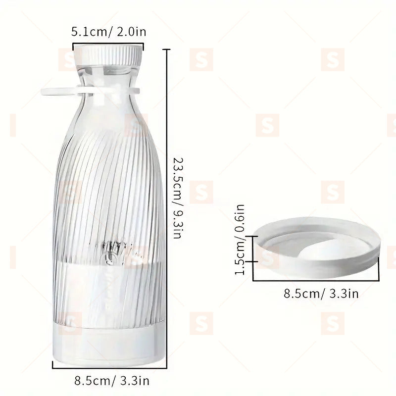USB акумулаторна преносима сокоизстисквачка, преносим миксер за сок, бутилка за пресен сок с 3 остриета, USB акумулаторен преносим миксер за плодови смутита, сокове, конфитюри, млечни шейкове