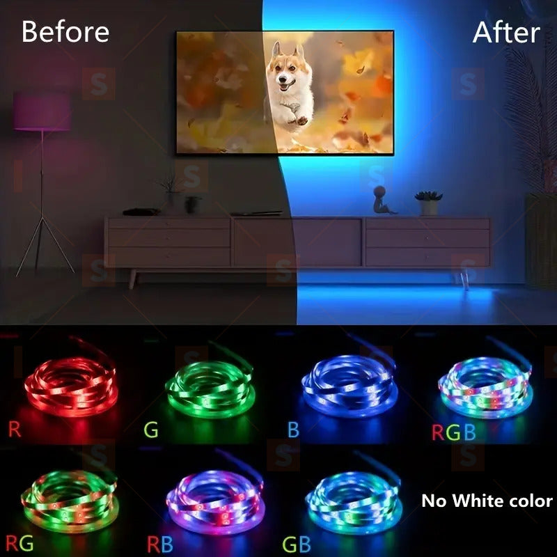 1 комплект DIY подсветка за телевизор, LED ленти, SMD 2835 LED гъвкави светлини за шкаф за домашно украса