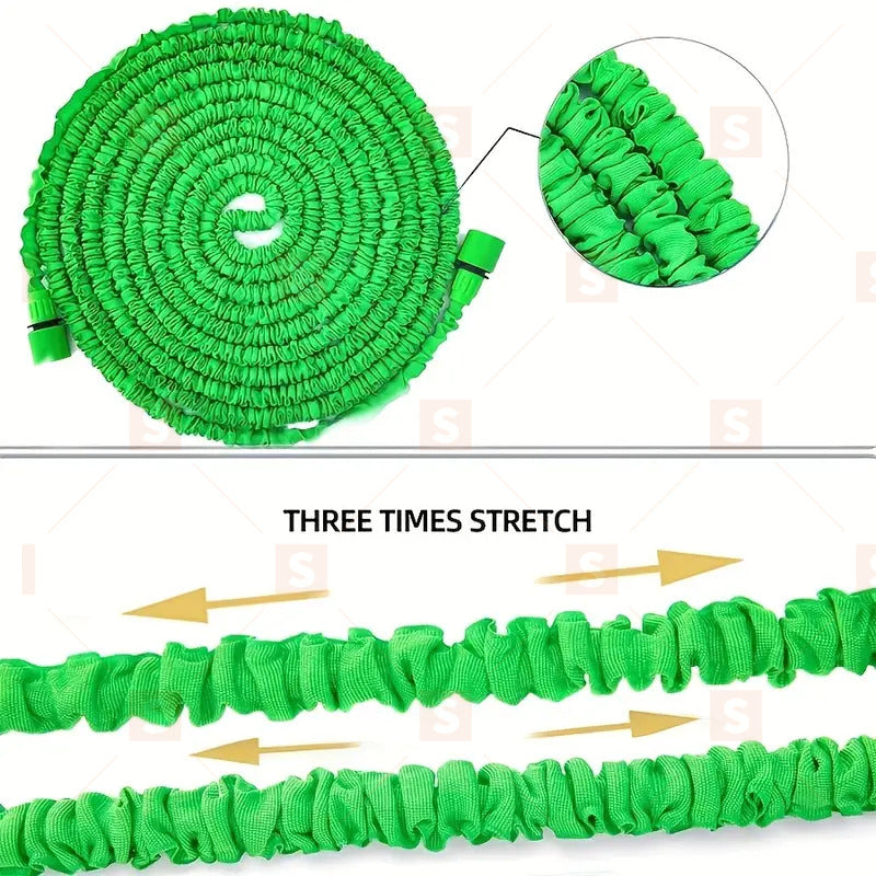 Разширяващ се градински маркуч, 10 м / 15 м / 30 м Гъвкав градински маркуч Маркуч за вода със 7 режима за свързване на дюзи за пръскане, гъвкава магическа градинска вода