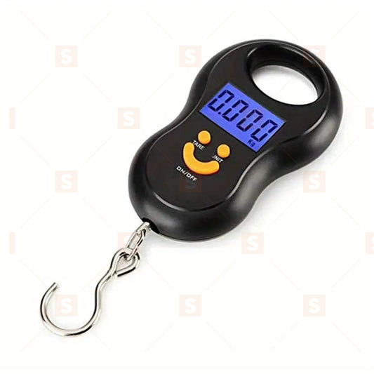 Черна електронна везна 1764oz/0.35oz (50Kg/10g) – висяща дигитална везна с LCD подсветка – прецизно измерване за риболов, багаж и джобна употреба – лесна за пренасяне, здрава и точна за всякакви тежести.