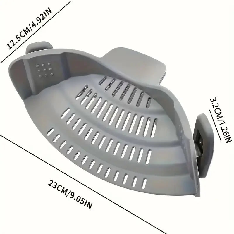 Силиконова висяща цедка, безопасна за миялна машина и подходяща за храна, цедка за макарони, цедка, вложка за параход, кухненско сито с клипс
