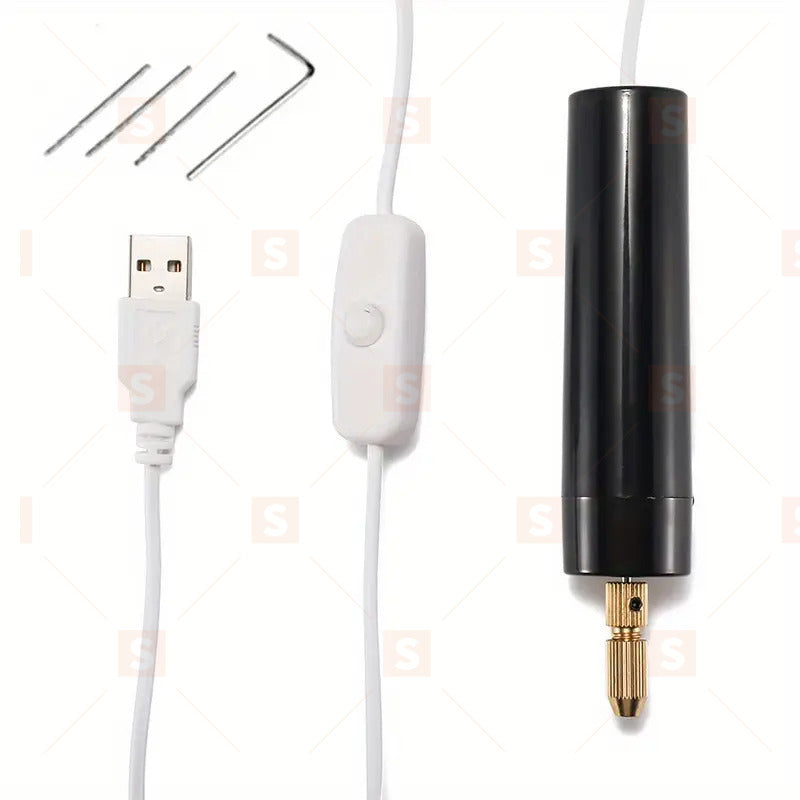Мултифункционална мини електрическа бормашина: USB 5V ръчна бормашина за пробиване и гравиране на дърво, метал, пластмаса и бижута – идеална за хоби проекти, моделиране и домашна работилница