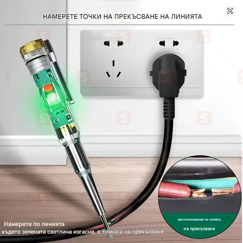 AC24-250V DC12-24V Интелигентен волтметър – тестер тип химикалка, електрическа отвертка за тестване, индикатор за напрежение, сензорен детектор на ток в електрическа верига