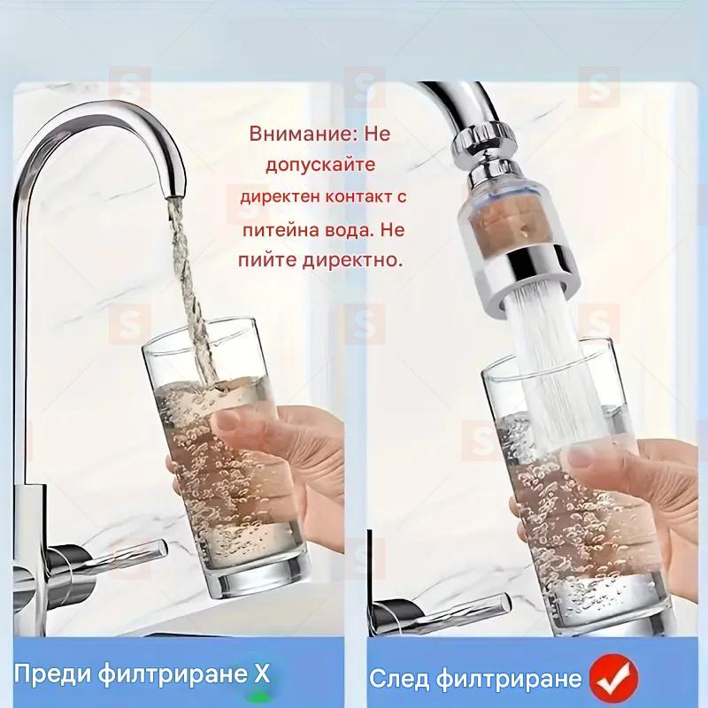 1 бр. напреднал кран за пречистване на вода – лесен монтаж и универсално приложение за домове, хотели и каравани, осигурява чиста и свежа вода, надежден и практичен филтър с висока ефективност, подходящ за всякакви водни системи