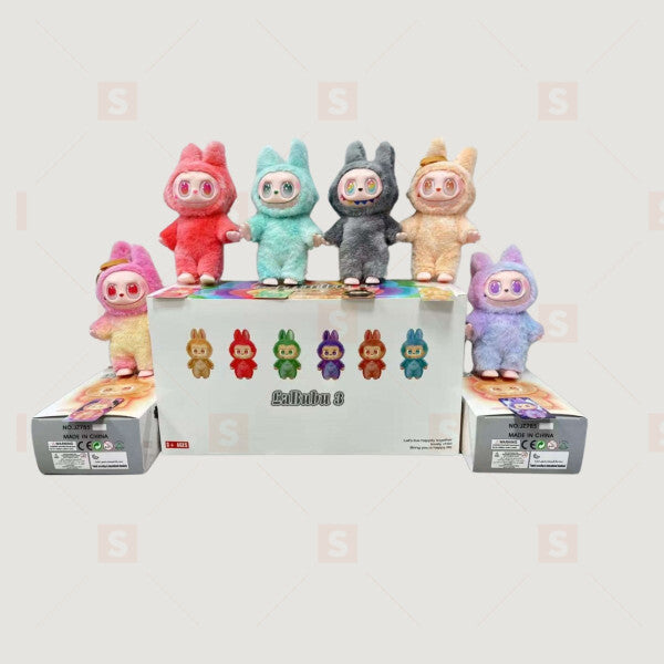 LaBubu плюшена 3.0 фигура от Pop Mart – Колекционерска дизайнерска играчка с мистичен чар и 3D очи, 12x18 см