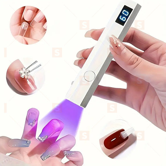 DIY LED Мини Лампа за Маникюр с USB Зареждане – Безжична и Преносима, Бързо Сушене на Гел Лак, Стилен Компактен Дизайн с Дисплей, Идеална за Домашна Употреба и Пътуване, Лека и Удобна, Идеален Подарък за Жени