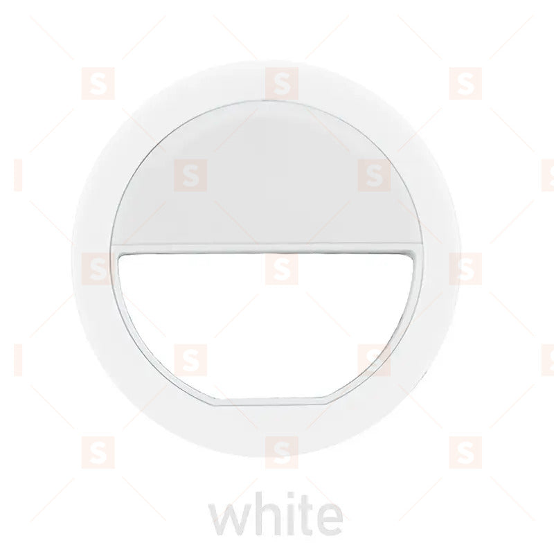 LED Selfie Flash Ring Light – преносим мини кръгъл LED пръстен за телефон – ярка бяла светлина за селфита, видео и стрийминг – подходяща за кожа, батерийно захранване – декоративна светлина за мобилни снимки, TikTok, YouTube и лайв излъчване