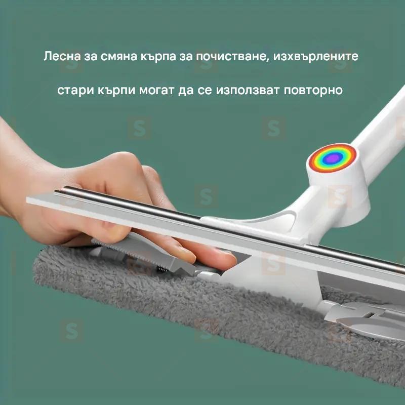 Многофункционална 2-в-1 стъкларка и почистващ инструмент – изработена от пластмаса и неръждаема стомана, идеална за стъкло, плочки, душ кабини, подове, стени и външни повърхности