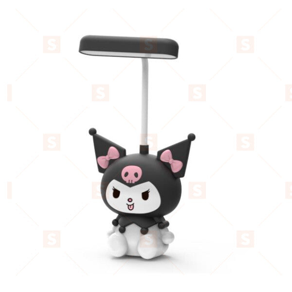 Презареждаема нощна LED лампа Kuromi / My Melody с USB зареждане – сладка настолна лампа в лилаво или черно, идеална за детска стая, подарък или декорация