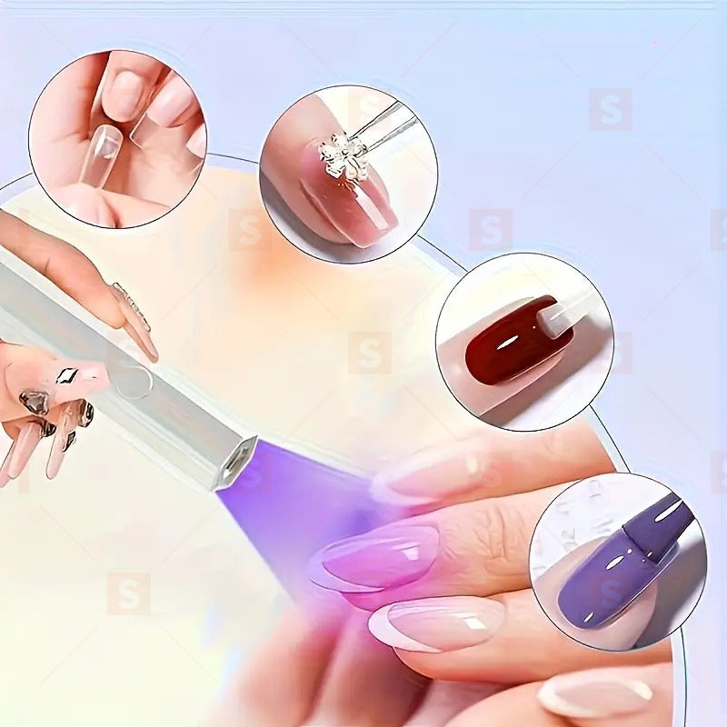 DIY LED Мини Лампа за Маникюр с USB Зареждане – Безжична и Преносима, Бързо Сушене на Гел Лак, Стилен Компактен Дизайн с Дисплей, Идеална за Домашна Употреба и Пътуване, Лека и Удобна, Идеален Подарък за Жени