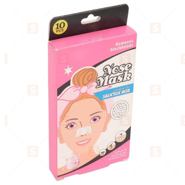 10 бр. ленти за премахване на черни точки Nose Mask – ефективно почистване на порите – подходящи за всички типове кожа – премахват замърсявания и излишен себум за чист и свеж нос
