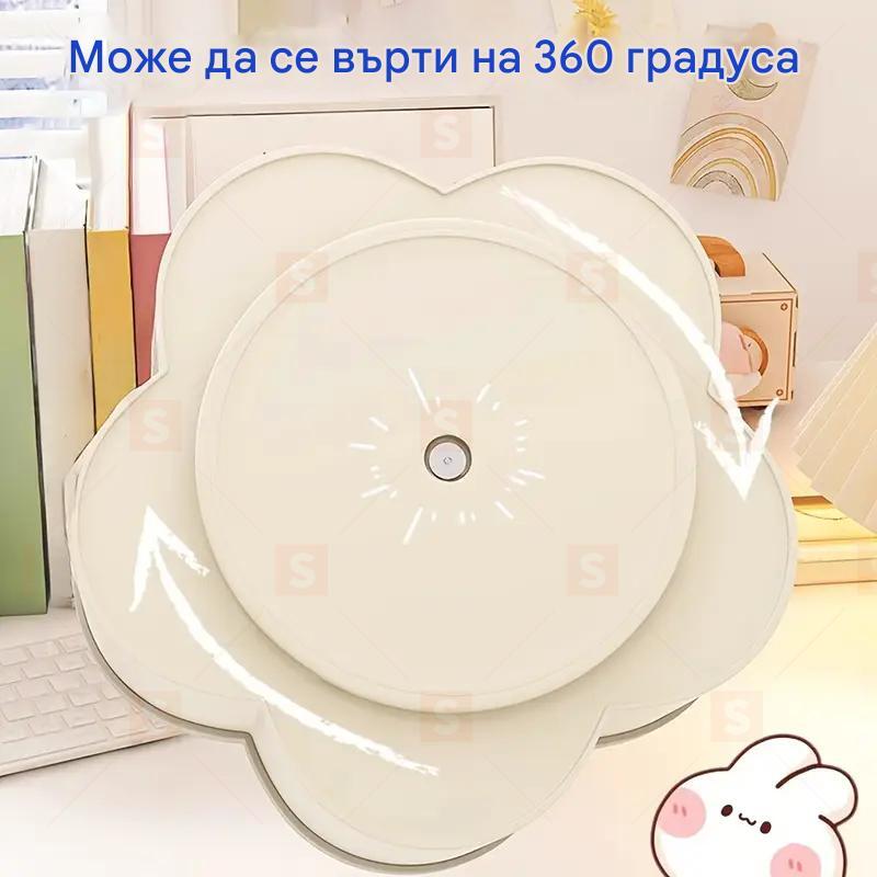 Въртящ се органайзер за бюро с 6 отделения, 360-градусова въртяща се поставка за химикали и грим, Голям капацитет, Поставка за моливи за офис и училище