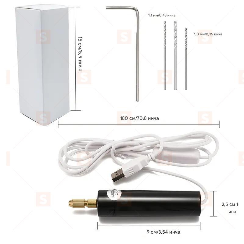 Мултифункционална мини електрическа бормашина: USB 5V ръчна бормашина за пробиване и гравиране на дърво, метал, пластмаса и бижута – идеална за хоби проекти, моделиране и домашна работилница