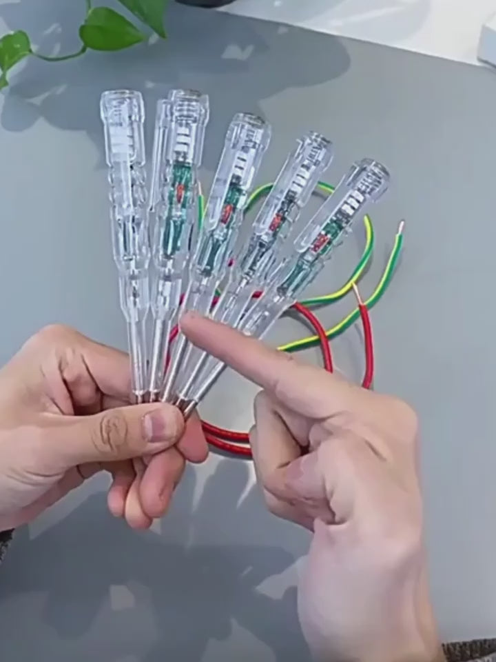 AC24-250V DC12-24V Интелигентен волтметър – тестер тип химикалка, електрическа отвертка за тестване, индикатор за напрежение, сензорен детектор на ток в електрическа верига