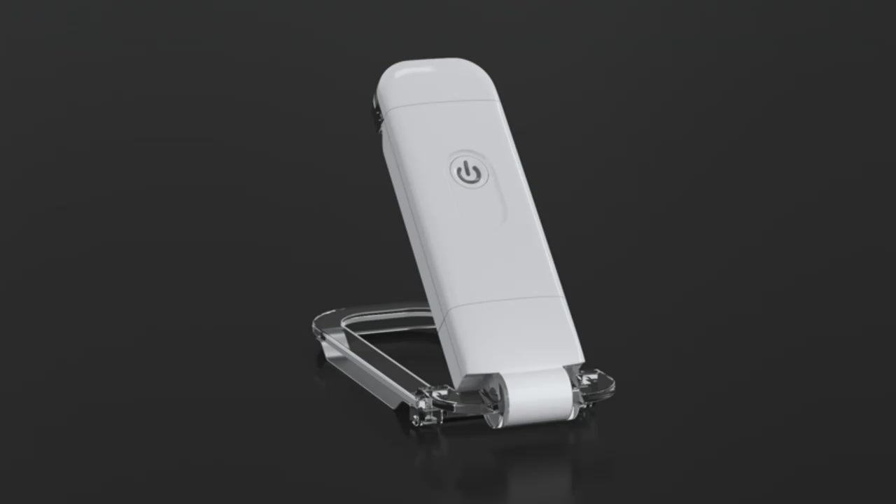 Компактна USB презареждаема лампа за четене – Сгъваема, с щипка, 3 нива на яркост