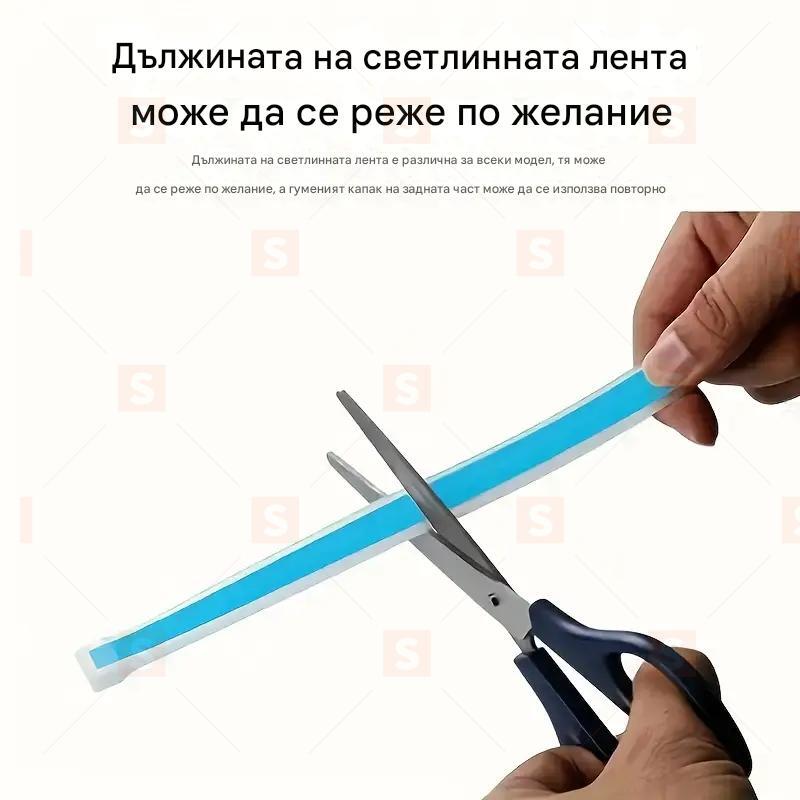 LED светлини за капака на колата – 150 см 12V декоративна лента за решетка, универсална за камиони и пикапи, без батерия, Ледено синьо