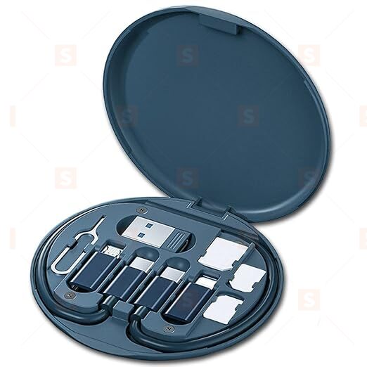 5-в-1 60W USB C към USB C кабел с адаптери – Бързо зареждане за iPhone, Android, Type-C, Micro USB, OTG конвертор и кутия за съхранение