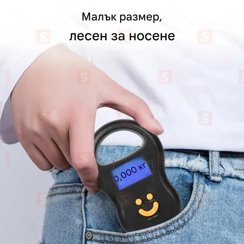 Черна електронна везна 1764oz/0.35oz (50Kg/10g) – висяща дигитална везна с LCD подсветка – прецизно измерване за риболов, багаж и джобна употреба – лесна за пренасяне, здрава и точна за всякакви тежести.